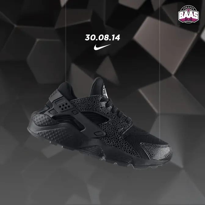 Huarache triple hotsell black lizard