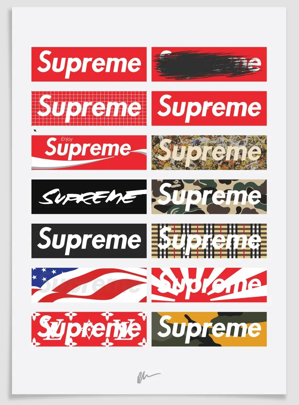 Hypebeast's Will Appreciate This Supreme Wall Art From Kick Posters ...