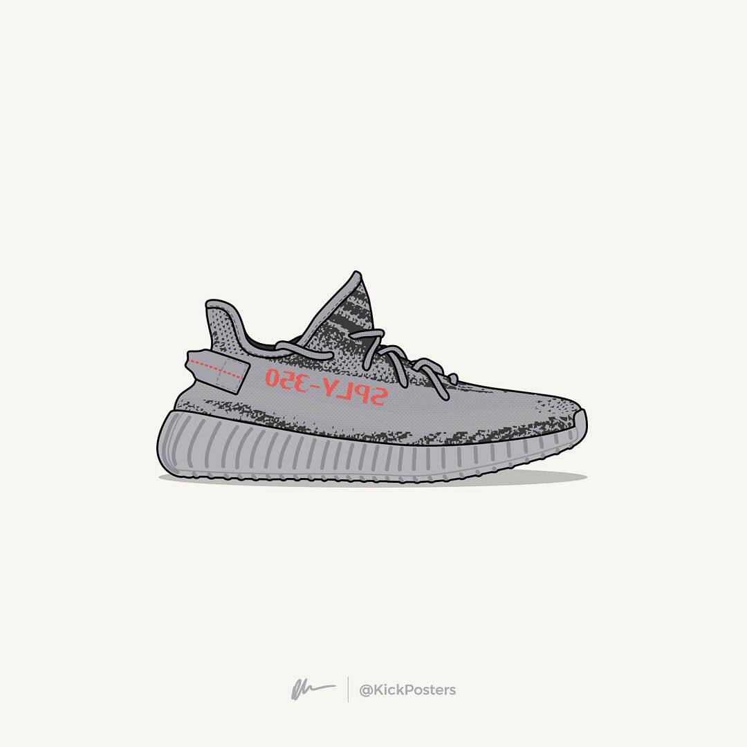 yeezy boost drawing