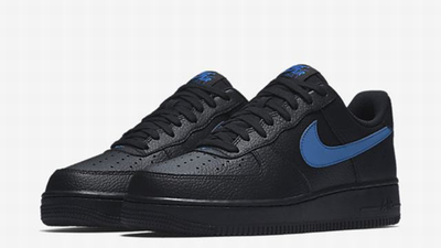 nike air force 1 low blue and black