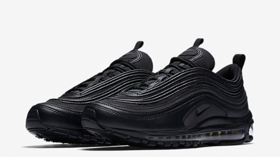 air max 97 leather black gold