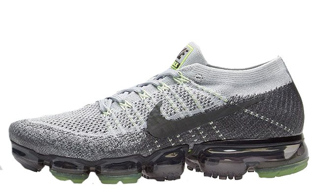 grey and lime green vapormax