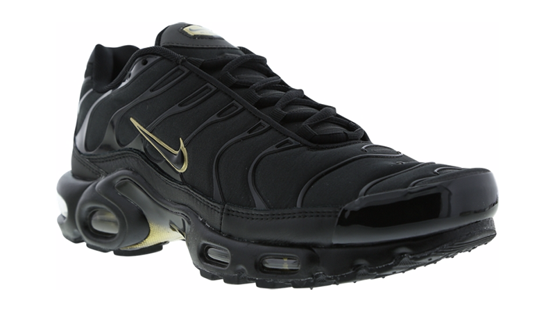 nike black and gold tns