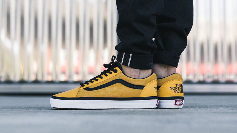 north face old skool mte yellow shoes 