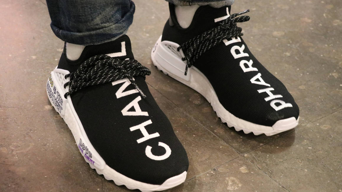 An On Foot Look At The Chanel x Pharrell Williams x adidas Originals NMD Human Race Trail
