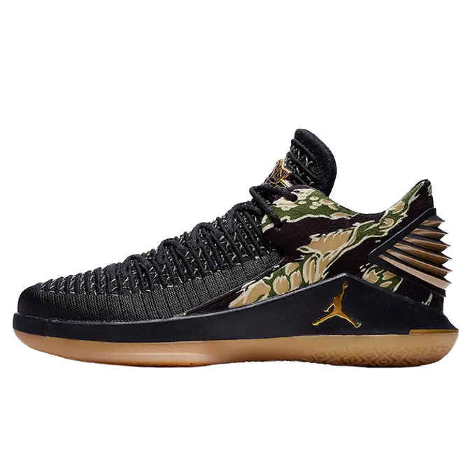 Jordan 32 Low Camo Black Gold | Where To Buy | AH3347-021 | The