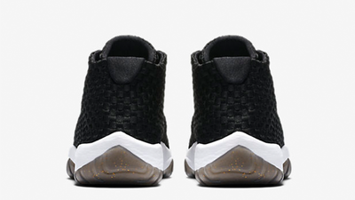 jordan future black white gold