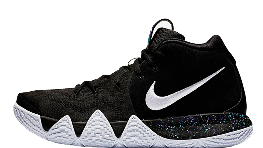 kyrie 4 shoes black and white