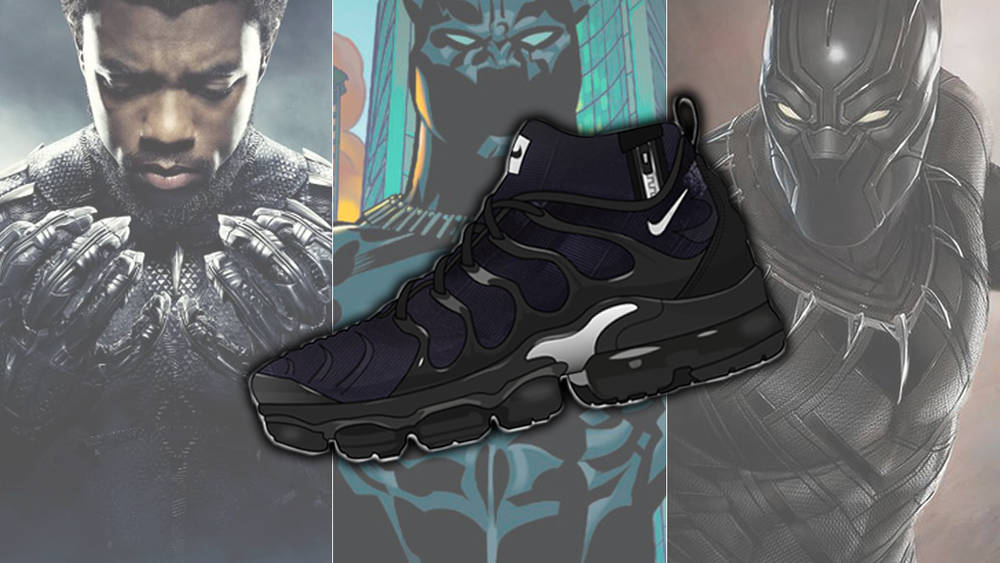 Imagine If Marvel Superheroes Were Iconic Nike Sneakers Black Panther Nike Air VaporMax Utility