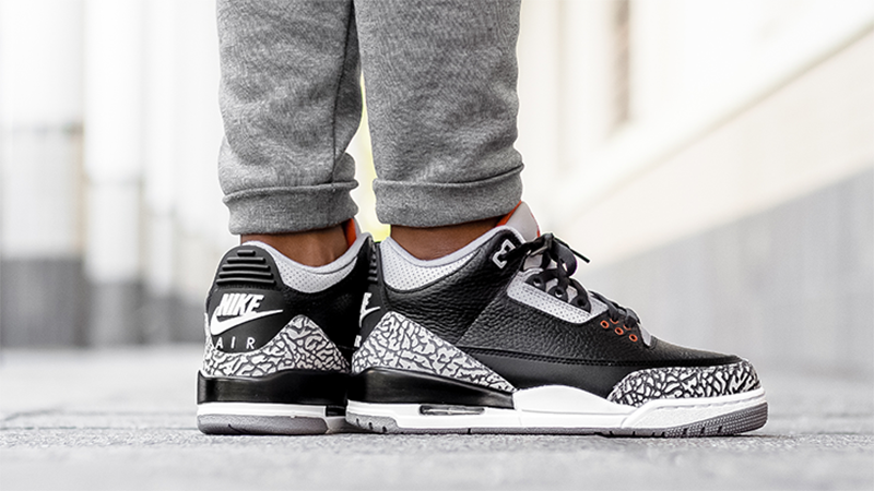 nike air jordan retro 3 black cement