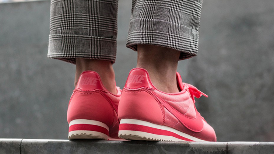 nike cortez pink nylon