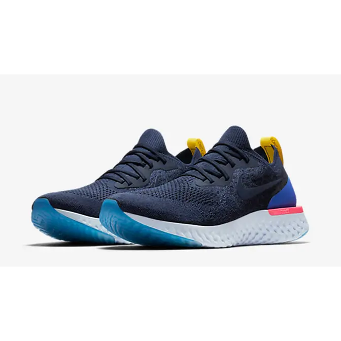 Nike epic outlet react flyknit white/navy