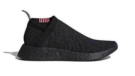 Take A Peek At adidas' Sleek Triple Black NMD CS2 With A Millennial Pink Twist Take A Peek At adidas' Sleek Triple Black NMD CS2 With A Millennial Pink Twist
