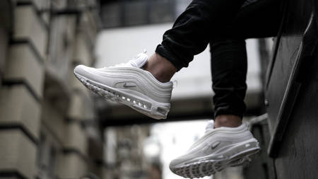Take An On-Foot Look At The Nike Air Max 97 'Triple White' Take An On-Foot Look At The Nike Air Max 97 'Triple White'