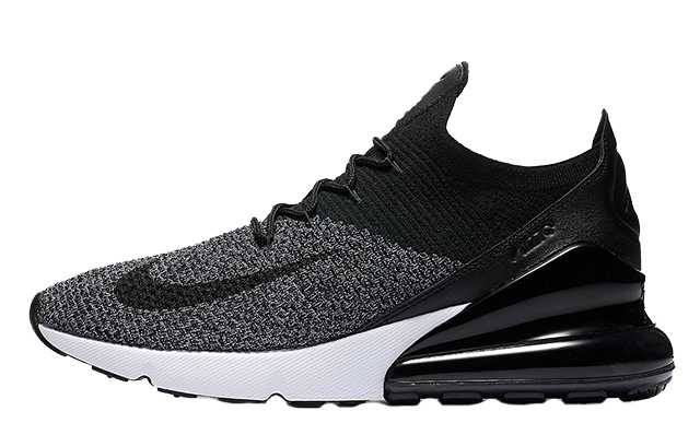 nike 270 flyknit black and white online