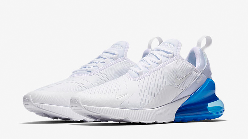 air max 270 white with blue bubble