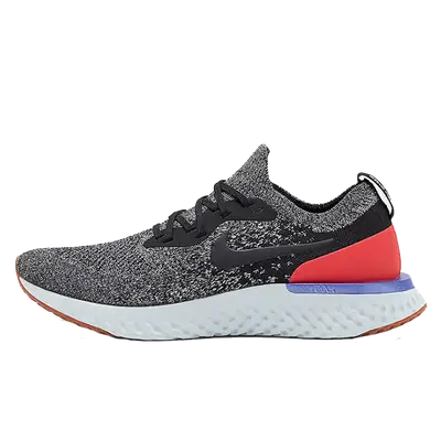 Nike epic react flyknit black best sale red orbit