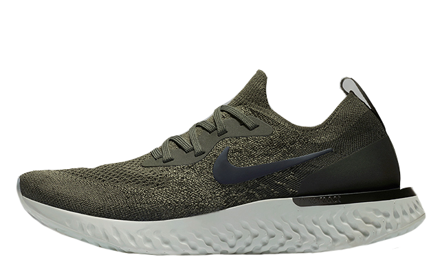 nike epic react flyknit olive green