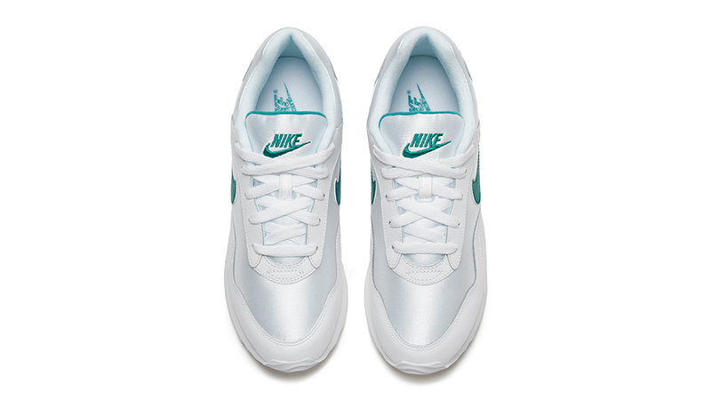 white and green nike trainers online