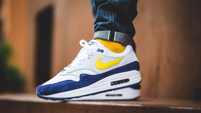 blue and yellow nike air max