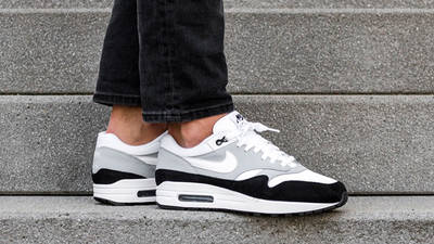 white and grey air max