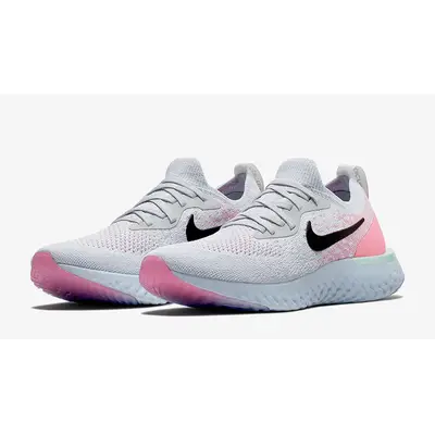 Nike Epic React Flyknit White Pink Womens Where To Buy AQ0070 007 The Sole Supplier