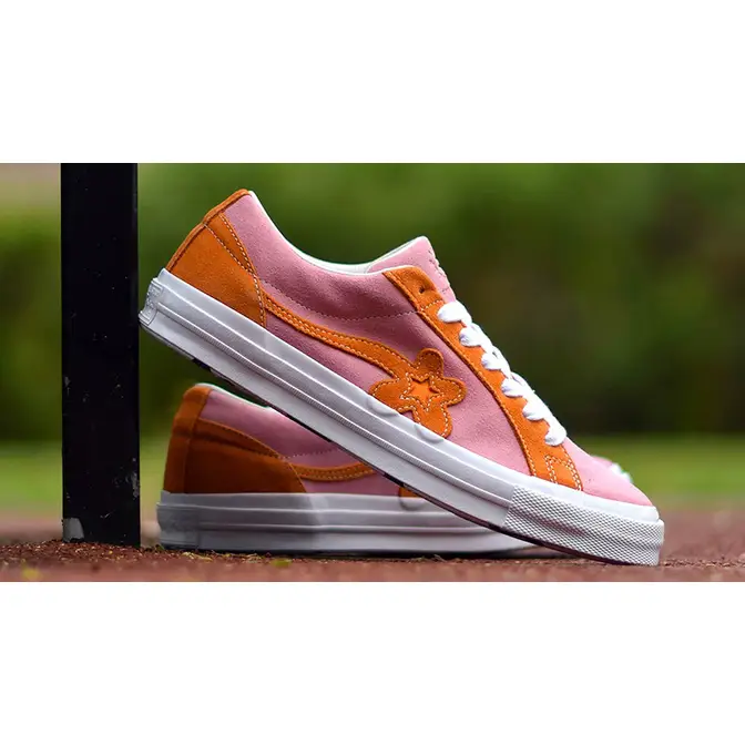 Converse golf le fleur pink orange best sale