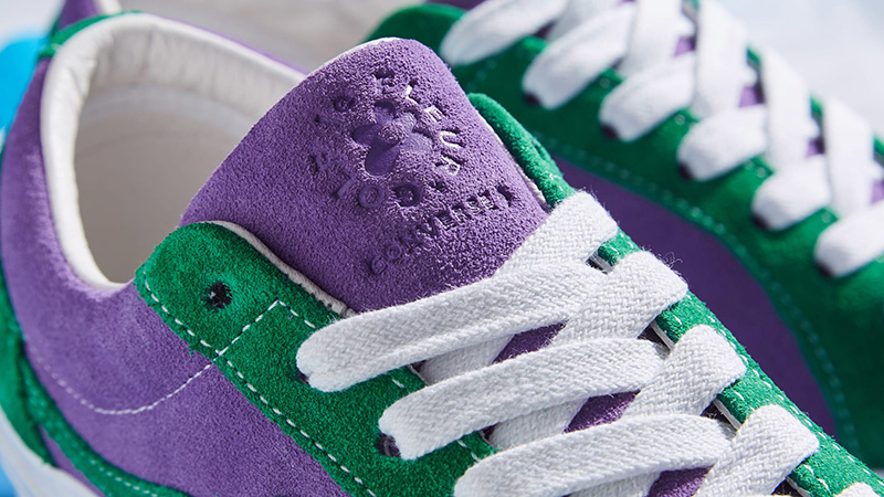 converse purple and green