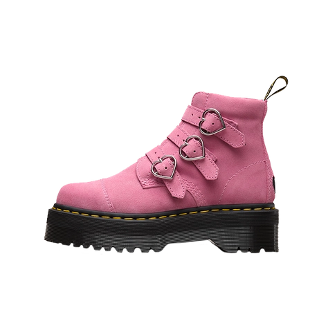 Dr. Martens X Lazy Oaf Lo Buckle Boot Pink Womens