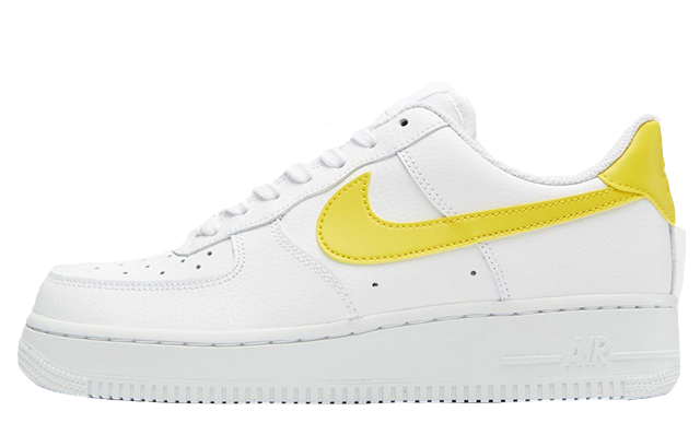 White air force hot sale with yellow tick