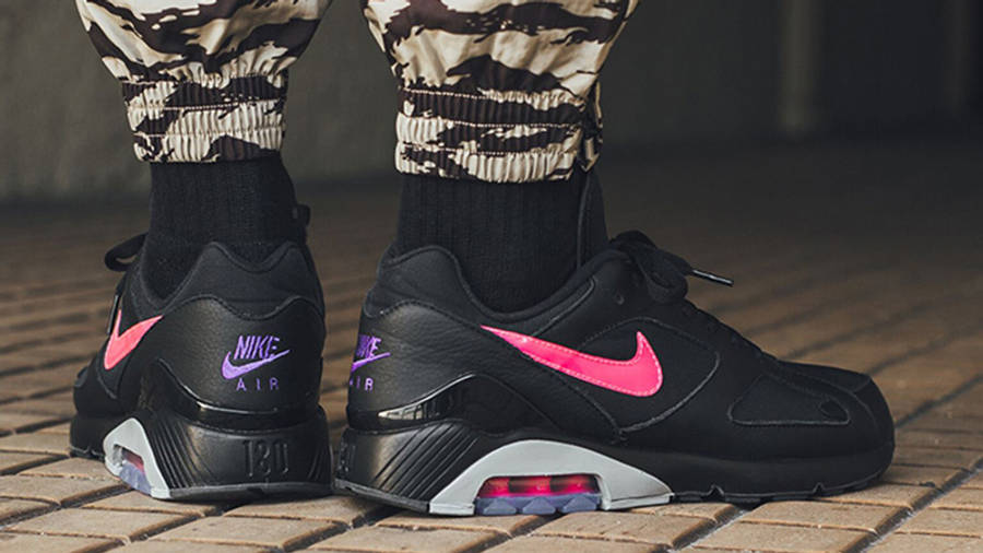 nike air force 180 pink and black