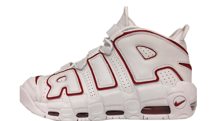 nike air more uptempo white red