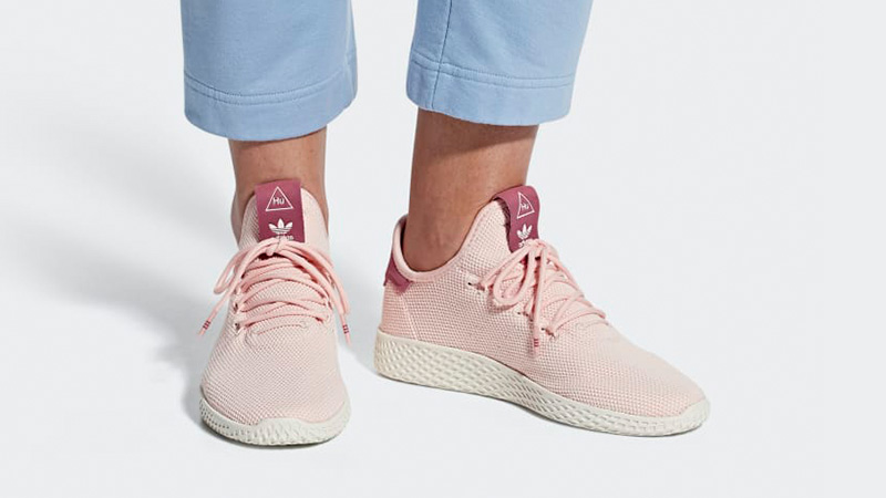 adidas gazelle silver green womens Adidas Tennis HU X Pharrell Williams Icy Pink Athletic Mesh Shoe  SWAG  KICKS