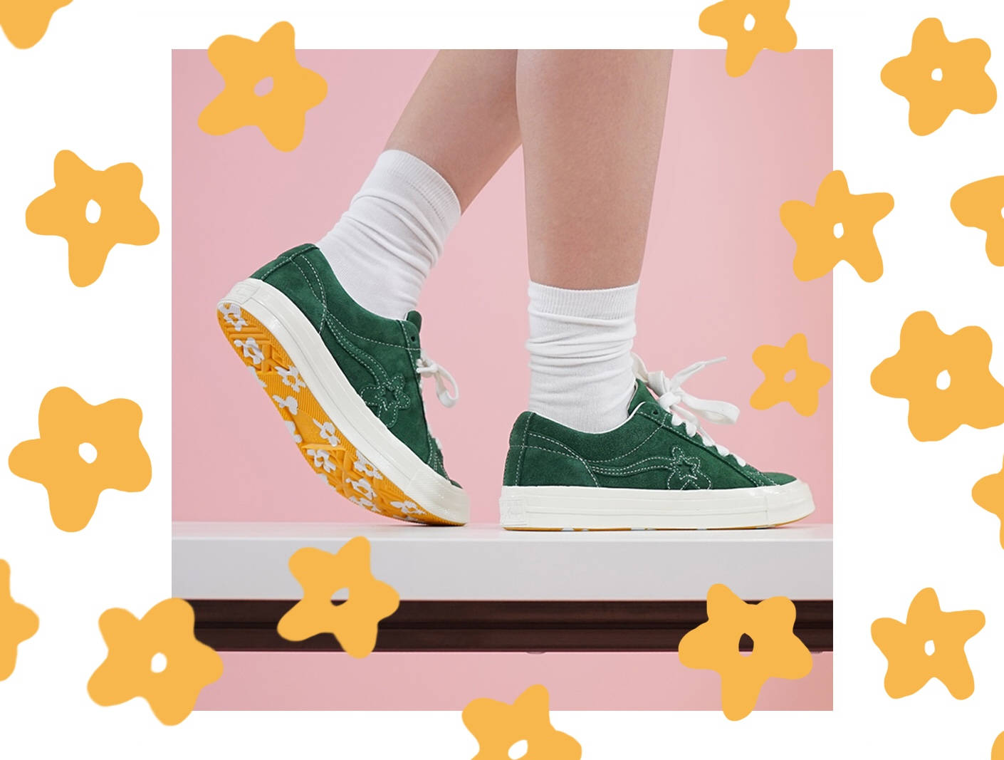 Styling: Green GOLF le FLEUR* x Converse 