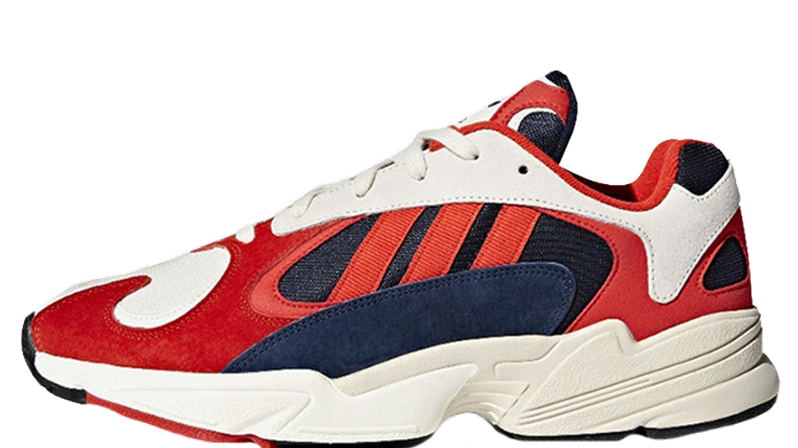 adidas yung trainers white blue red