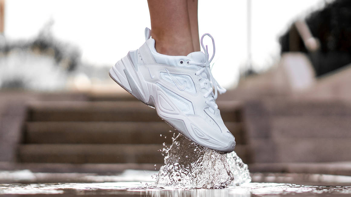 nike m2k tekno white on feet