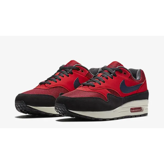 air max 1 red black