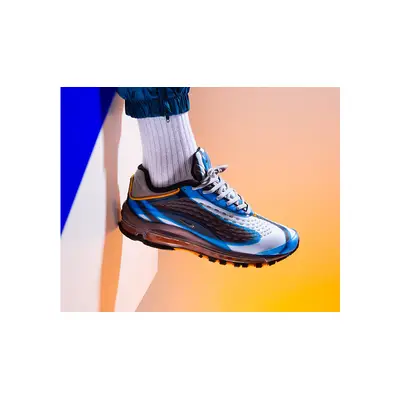 Nike air max deluxe sales blue grey orange & black