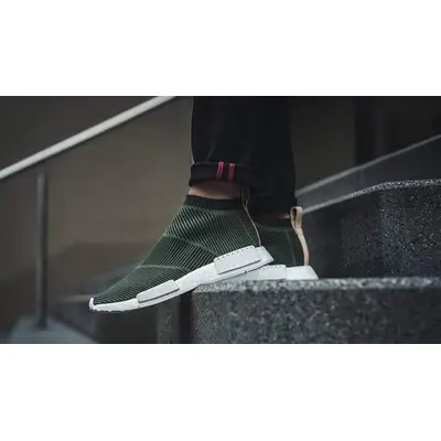 Adidas nmd cs1 pk cheap night cargo green y white