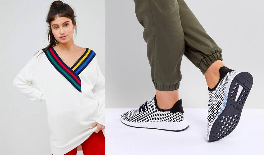 adidas Originals Deerupt Runner Trainers In Black And Grey