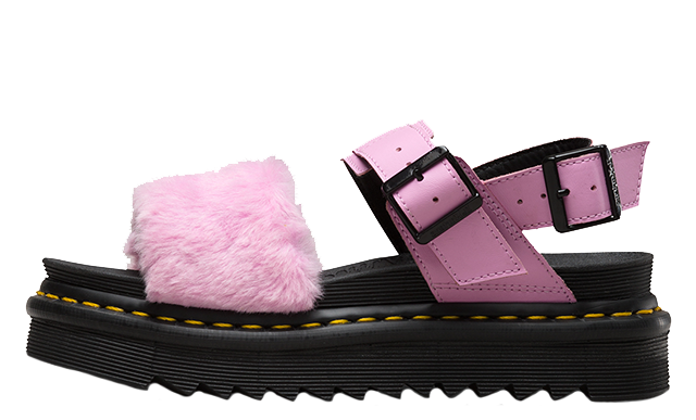 Dr Martens Zebrilus Voss Fluffy Sandals Pale Pink Where To Buy