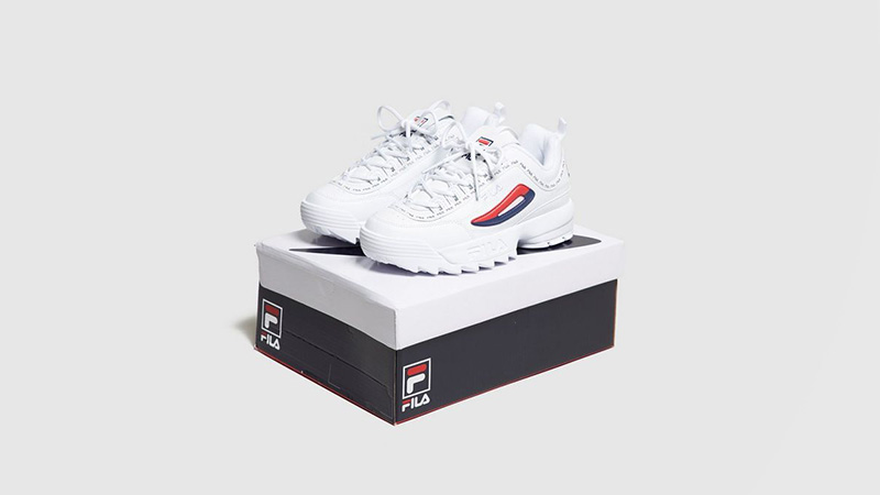 Fila disruptor 2 logo hotsell taping red