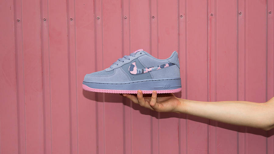 grey and pink nike air force