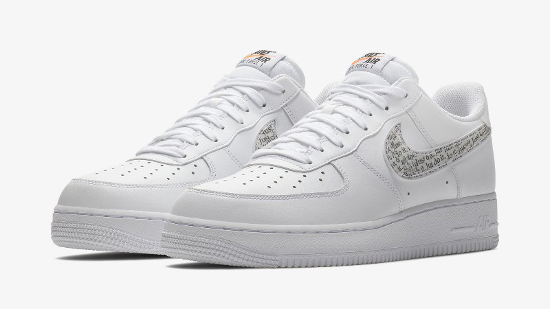 air force ones just do it white