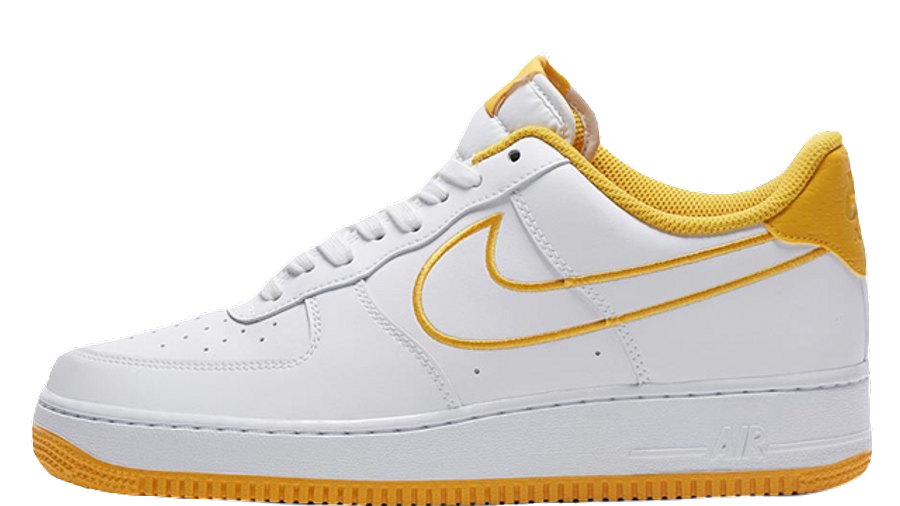 yellow and white nike air force 1
