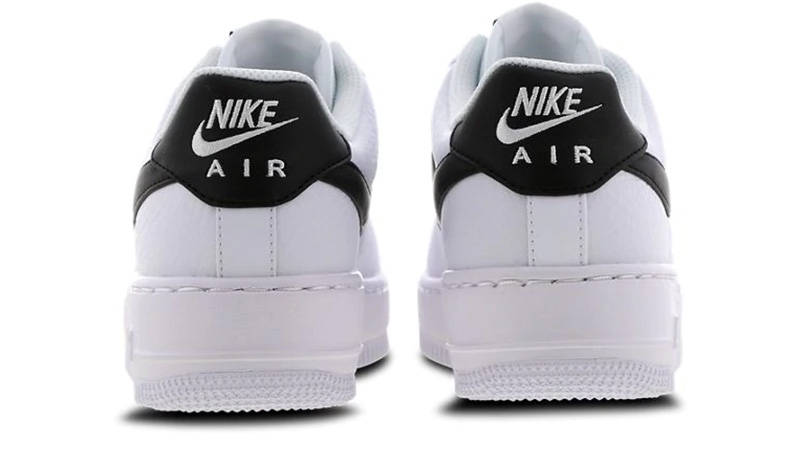 nike air force upstep platform trainers in white