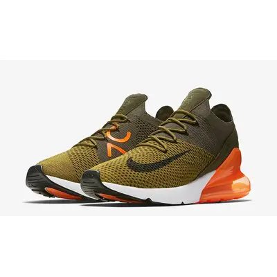 Nike air max 270 flyknit best sale olive orange