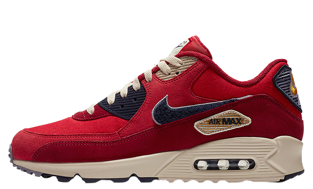 Nike Air Max 90 Chenille Swoosh Red 858954-600
