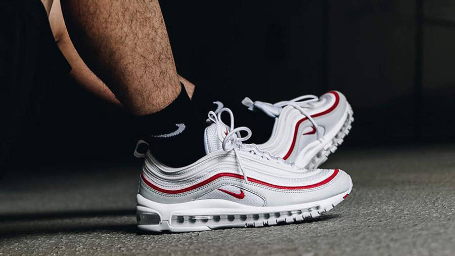 red and white air max 97