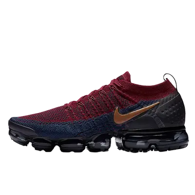 Vapormax flyknit 2 deals team red obsidian